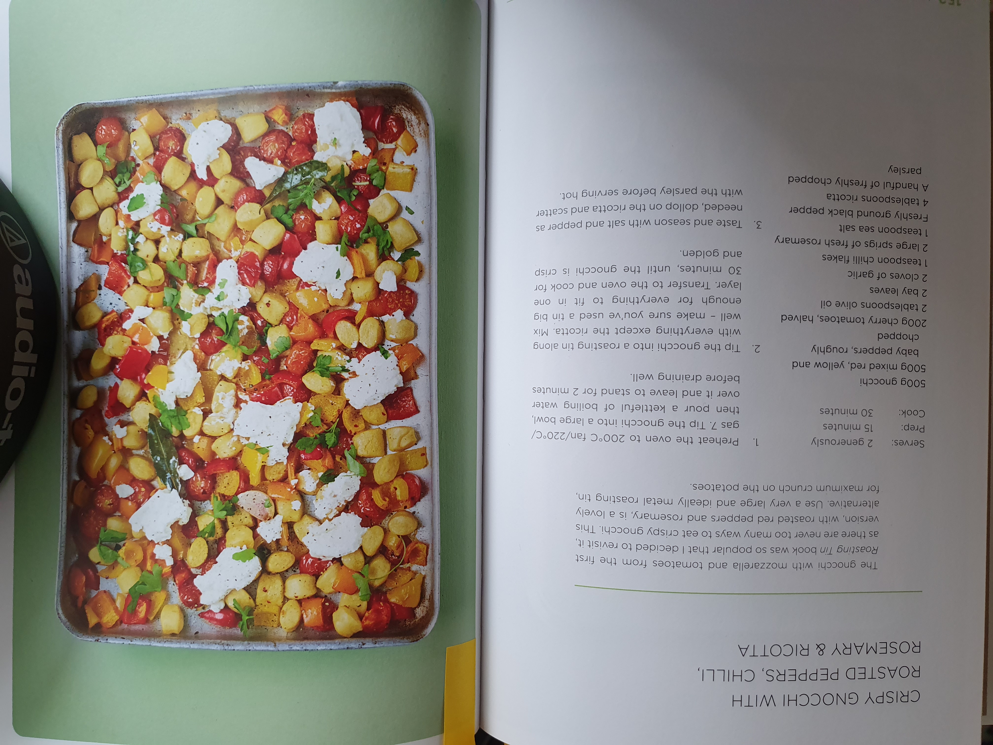 Crispy Gnocchi with Roasted Peppers, Chilli, Rosemary and Ricotta