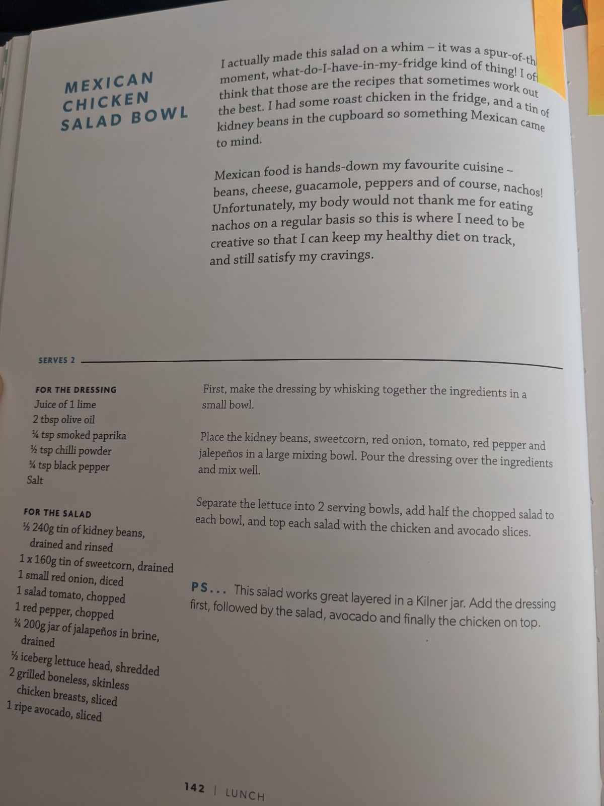 Mexican Chicken Salad Bowl